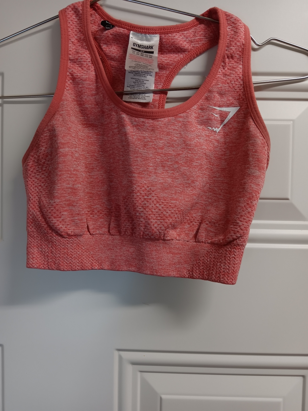 Gymshark Bright Orange Seamless Racerback Sports Bra No Pads